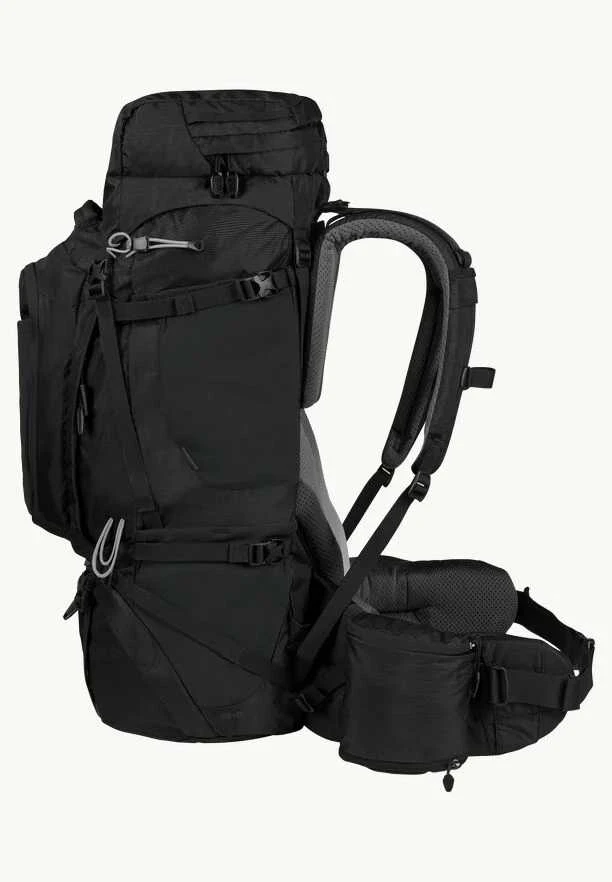 JackWolfskin Vyriška kuprinė DENALI 65+10 L | juodas