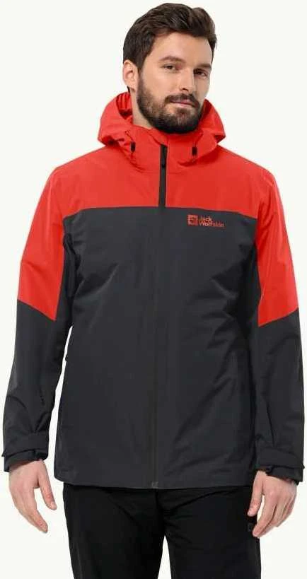 JackWolfskin Vyriška striukė Jack Wolfskin GLAABACH 3in1 | strong red