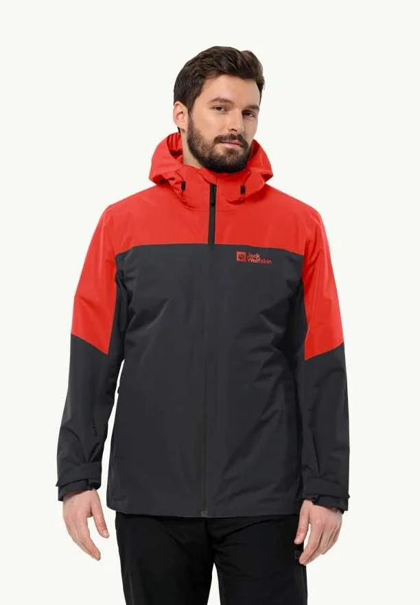 JackWolfskin Vyriška striukė Jack Wolfskin GLAABACH 3in1 | strong red