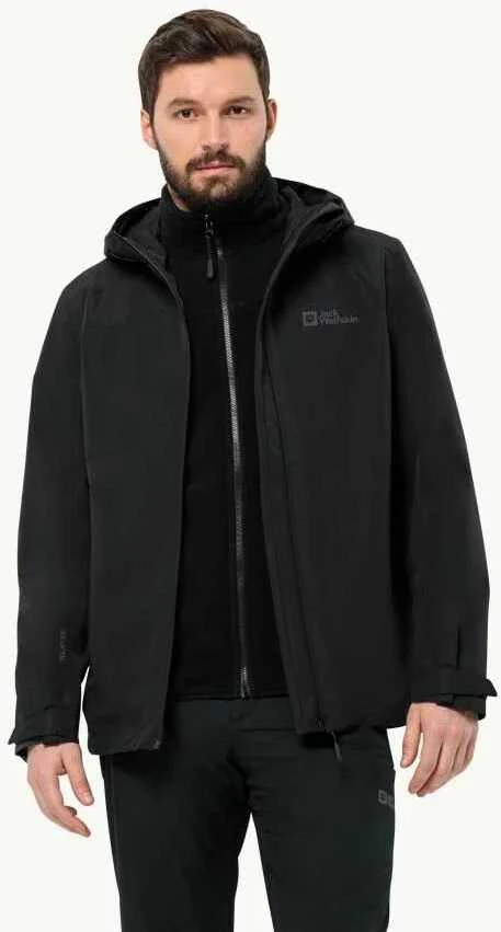 JackWolfskin Vyriška striukė Jack Wolfskin TAUBENBERG 3in1 | juoda