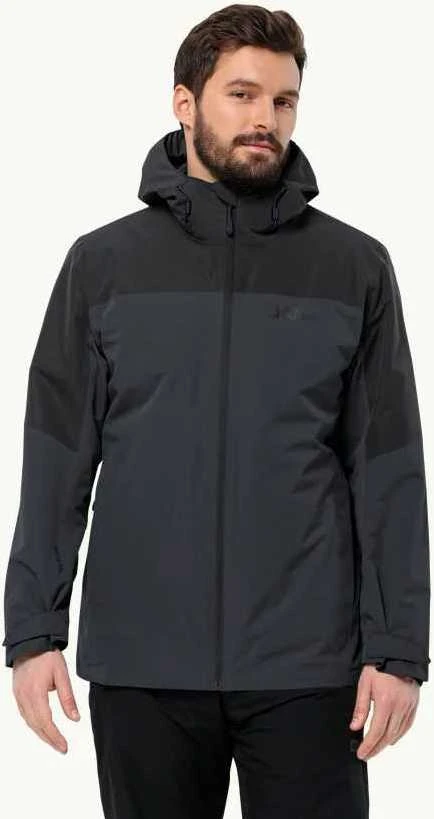 JackWolfskin Vyriška striukė Jack Wolfskin GLAABACH 3in1 | juoda