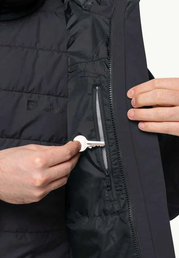 JackWolfskin Vyriška striukė Jack Wolfskin GLAABACH 3in1 | juoda