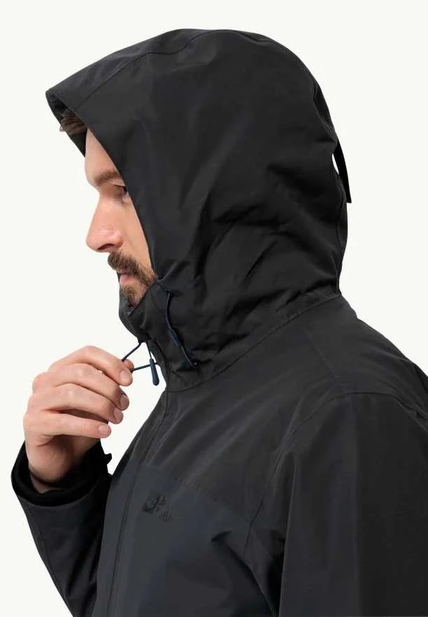 JackWolfskin Vyriška striukė Jack Wolfskin GLAABACH 3in1 | juoda