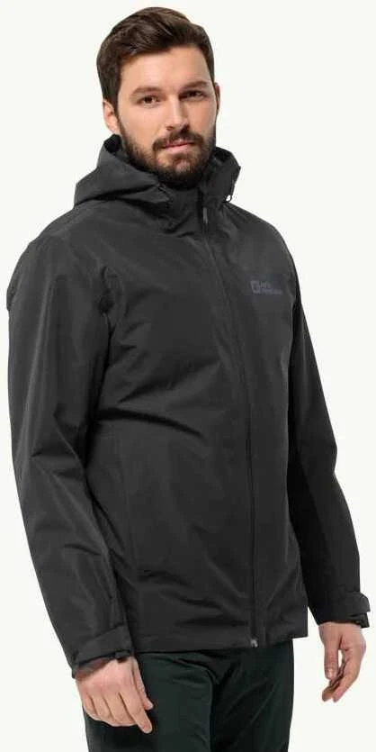 JackWolfskin Vyriška striukė Jack Wolfskin TAUBENBERG 3in1 | juoda