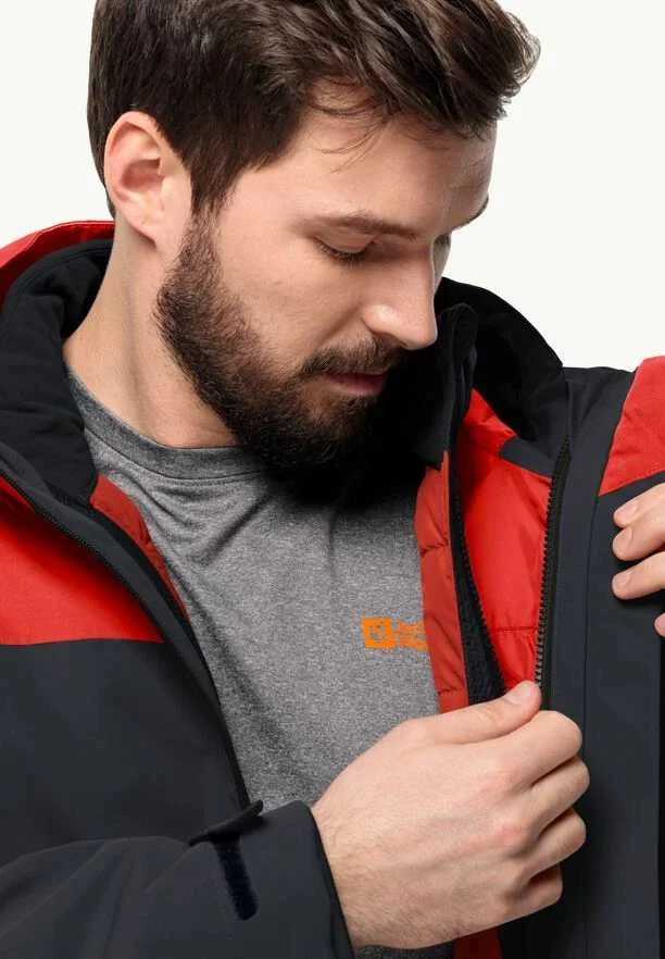 JackWolfskin Vyriška striukė Jack Wolfskin GLAABACH 3in1 | strong red