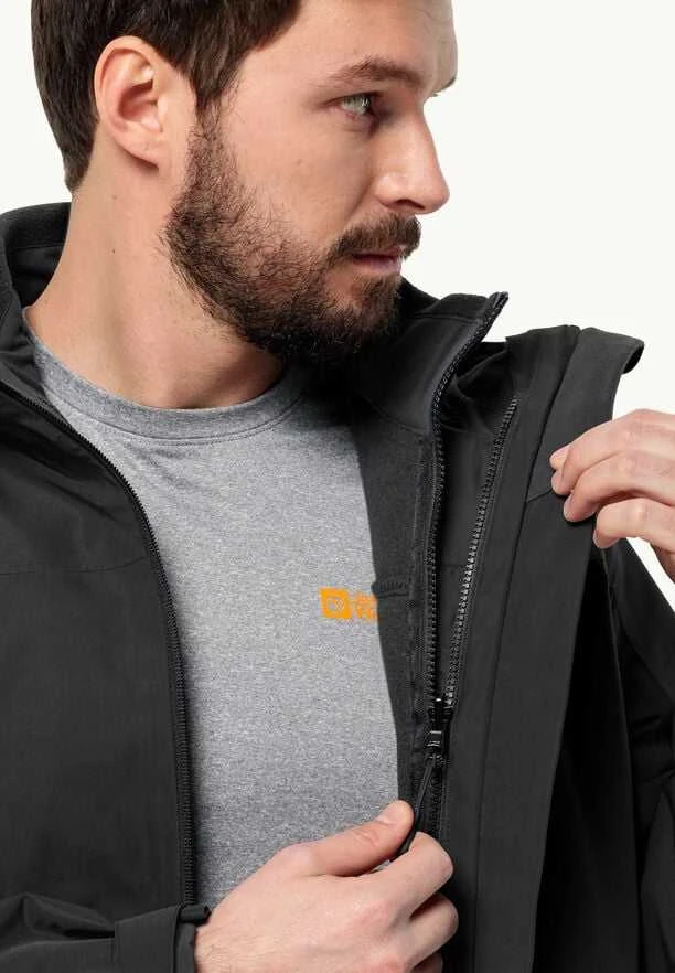 JackWolfskin Vyriška striukė Jack Wolfskin TAUBENBERG 3in1 | juoda