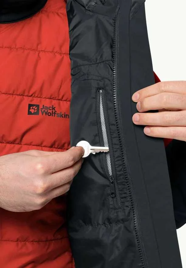 JackWolfskin Vyriška striukė Jack Wolfskin GLAABACH 3in1 | strong red