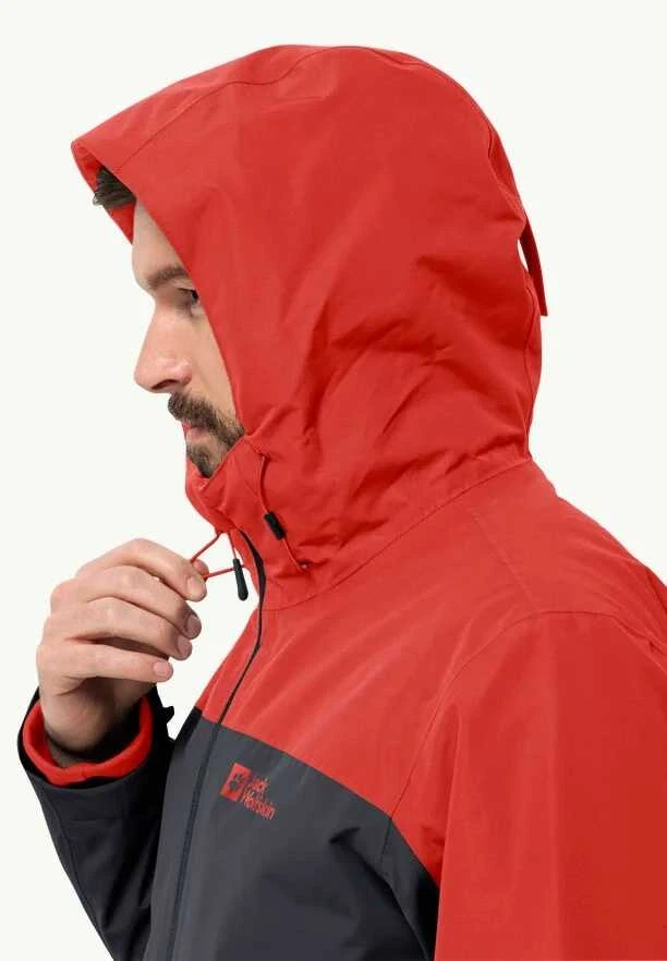 JackWolfskin Vyriška striukė Jack Wolfskin GLAABACH 3in1 | strong red