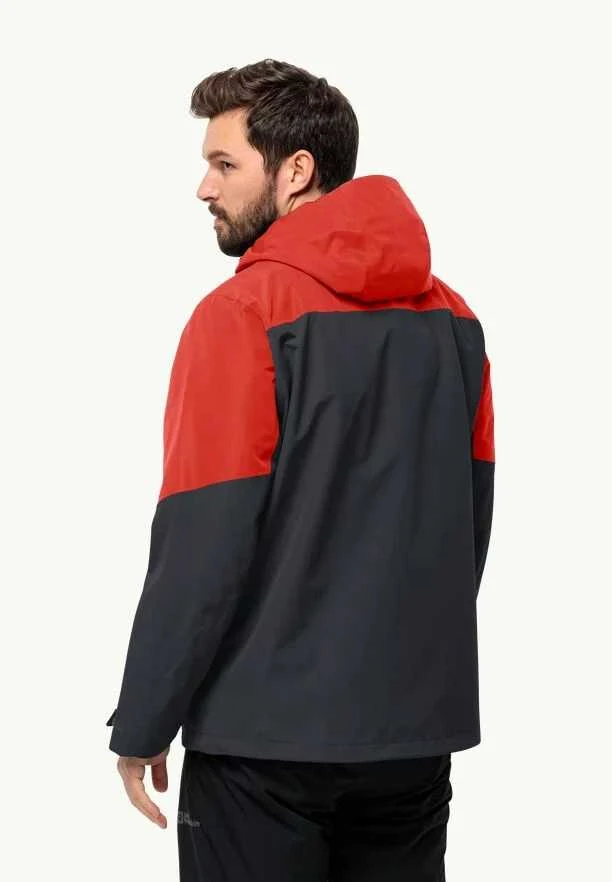 JackWolfskin Vyriška striukė Jack Wolfskin GLAABACH 3in1 | strong red