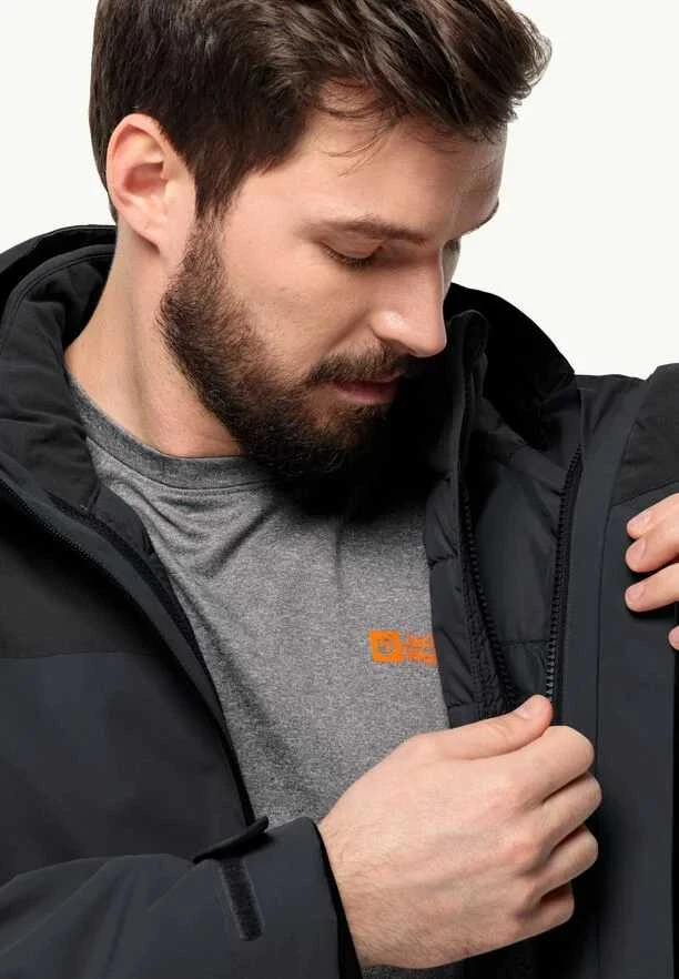 JackWolfskin Vyriška striukė Jack Wolfskin GLAABACH 3in1 | juoda