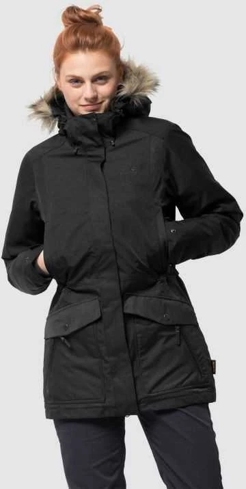 JackWolfskin Žieminė moteriška striukė Jack Wolfskin COASTAL RANGE | juoda