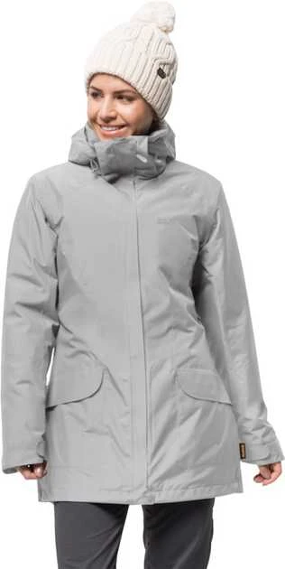 JackWolfskin Žieminė moteriška striukė Jack Wolfskin KIRUNA TRAIL | pilka