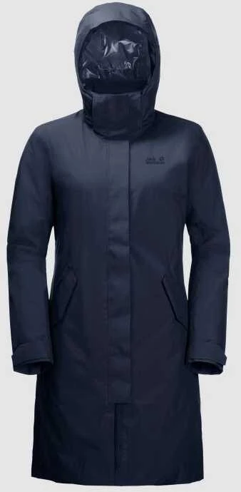 JackWolfskin Žieminis paltas moterims JACK WOLFSKIN COLD BAY COAT tamsiai mėlynas