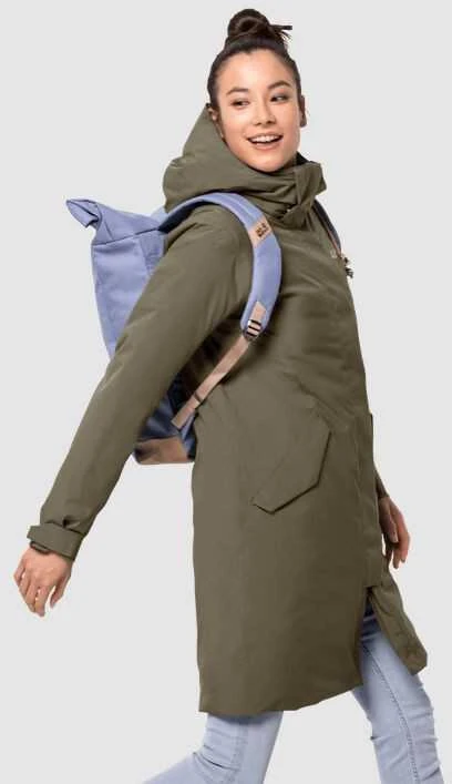 JackWolfskin Žieminis paltas moterims JACK WOLFSKIN COLD BAY COAT | granitas