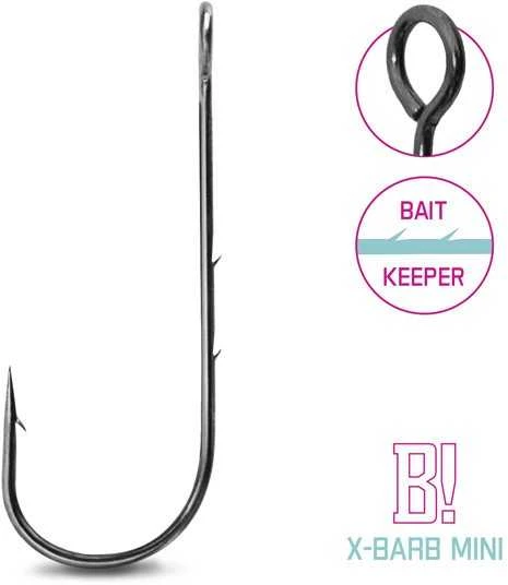 Kabliukai čeburaškoms Delphin X-Barb 2/ 4/ 6/ 8 dydžiai. 8 vnt.
