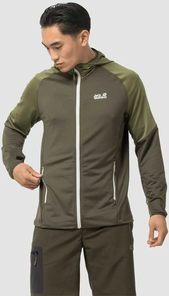 JackWolfskin Džemperis vyrams Jack Wolfskin HYDRO III JKT žalia