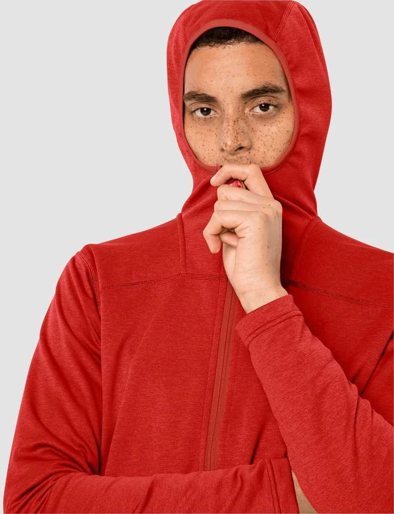 JackWolfskin Džemperis vyrams JACK WOLFSKIN HORIZON HOODED raudonas