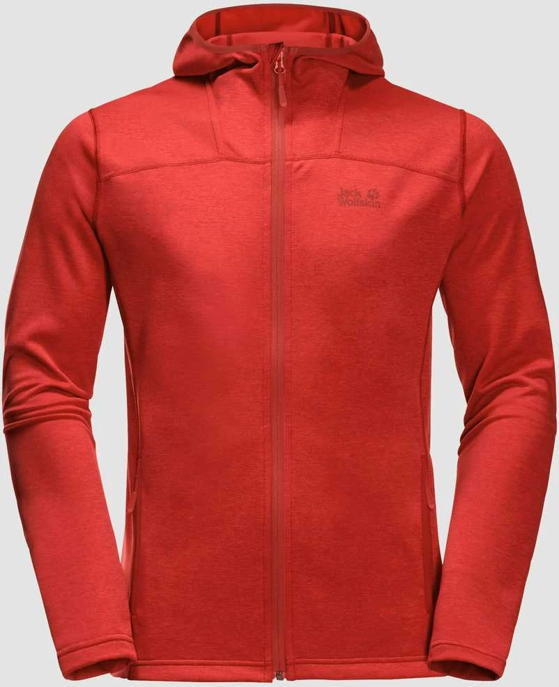 JackWolfskin Džemperis vyrams JACK WOLFSKIN HORIZON HOODED raudonas