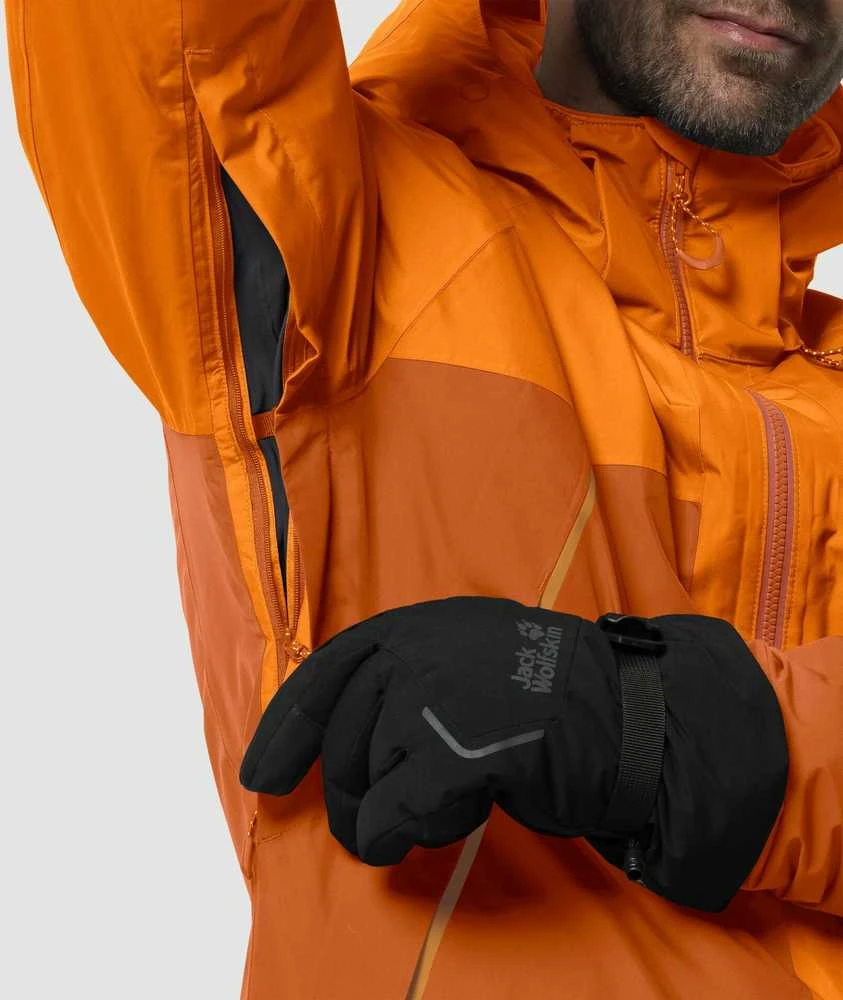JackWolfskin Slidinėjimo striukė vyrams JACK WOLFSKIN POWDER MOUNTAIN JACKET | oranžinė