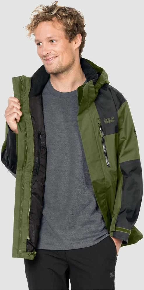 JackWolfskin Striukė vyrams JACK WOLFSKIN JASPER FLEX | žalsva