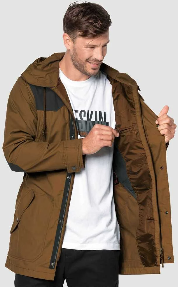 JackWolfskin Vasarinė Striukė vyrams JACK WOLFSKIN DOUGLAS PARKA | ruda