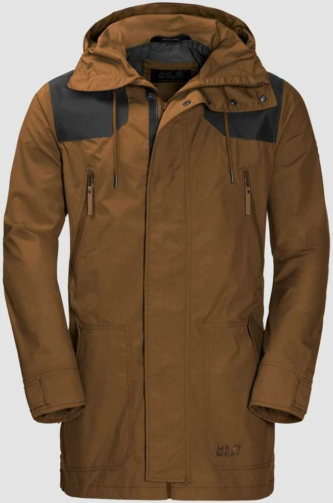 JackWolfskin Vasarinė Striukė vyrams JACK WOLFSKIN DOUGLAS PARKA | ruda
