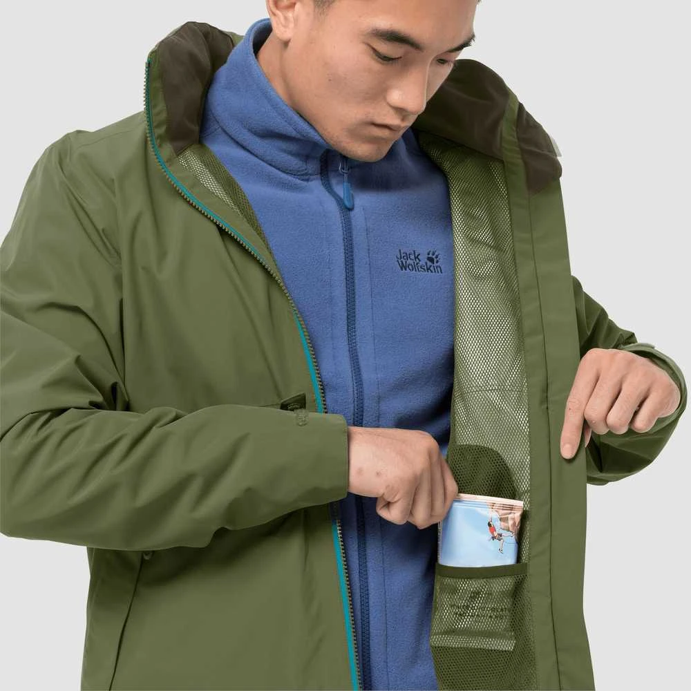 JackWolfskin Vasarinė striukė vyrams Jack Wolfskin EVANDALE žalia