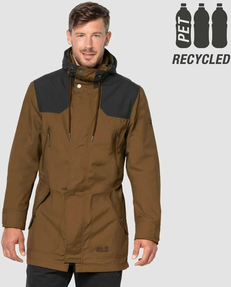 JackWolfskin Vasarinė Striukė vyrams JACK WOLFSKIN DOUGLAS PARKA | ruda