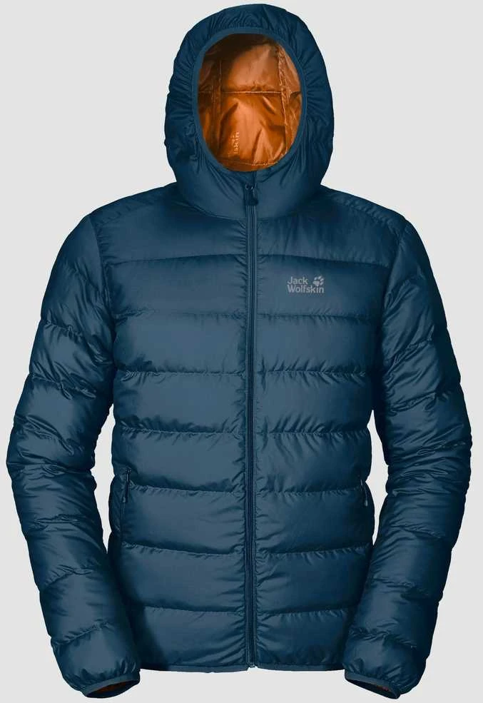 JackWolfskin Vyiška striukė su kapišonu JACK WOLFSKIN HELIUM | mėlyna