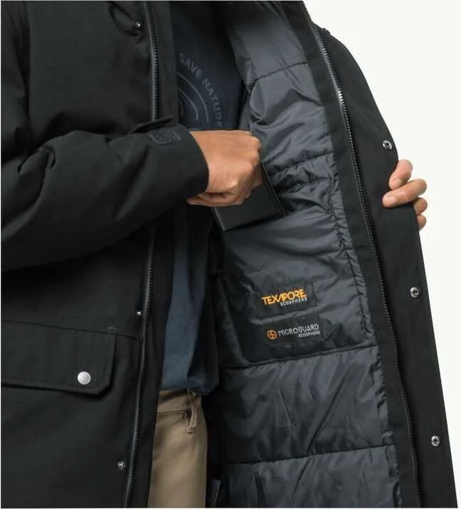 JackWolfskin Vyriška Jack Wolfskin striukė Berghang Parka | juoda