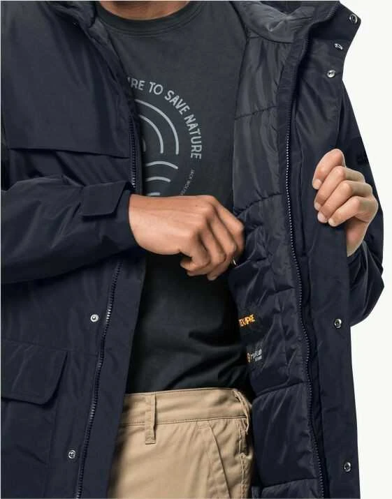 JackWolfskin Vyriška Jack Wolfskin striukė Winterlager Parka | tamsiai mėlyna