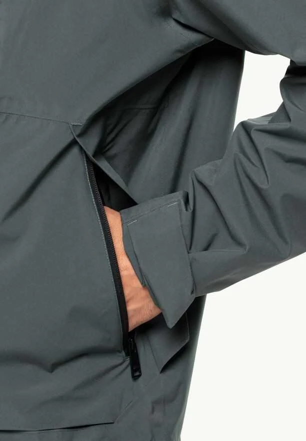 JackWolfskin Vyriška neperšlampama striukė Jack Wolfskin MAINKAI JKT | slate žalias