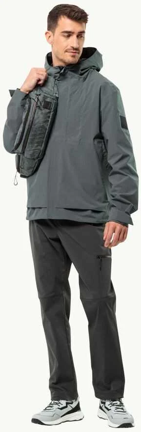 JackWolfskin Vyriška neperšlampama striukė Jack Wolfskin MAINKAI JKT | slate žalias