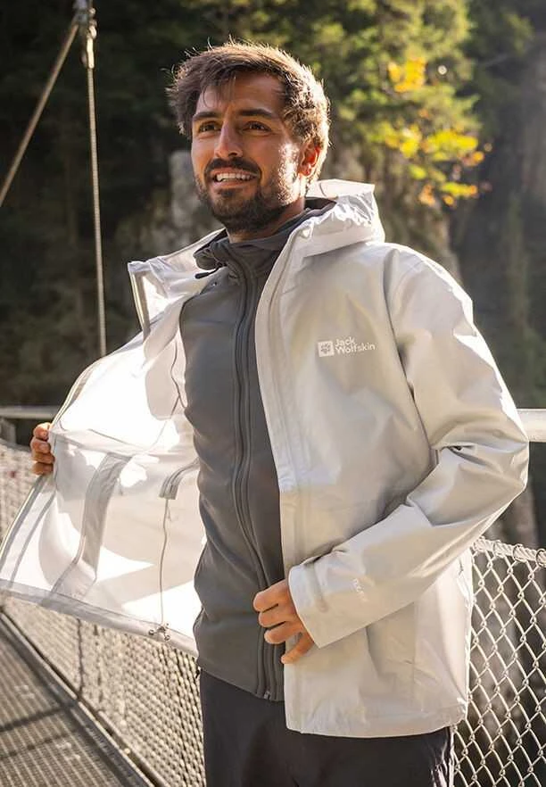 JackWolfskin Vyriška neperšlampama striukė Jack Wolfskin ELSBERG 2,5 JKT | cool pilkas