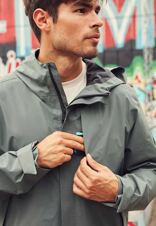 JackWolfskin Vyriška neperšlampama striukė Jack Wolfskin MAINKAI JKT | slate žalias