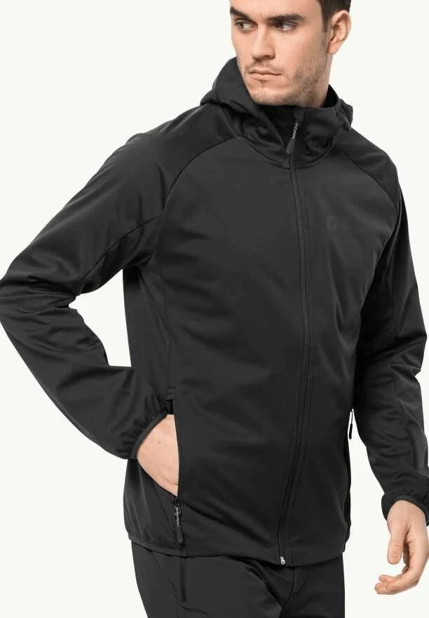 JackWolfskin Vyriška striukė Jack Wolfskin FELDBERG (softshell) | juodas