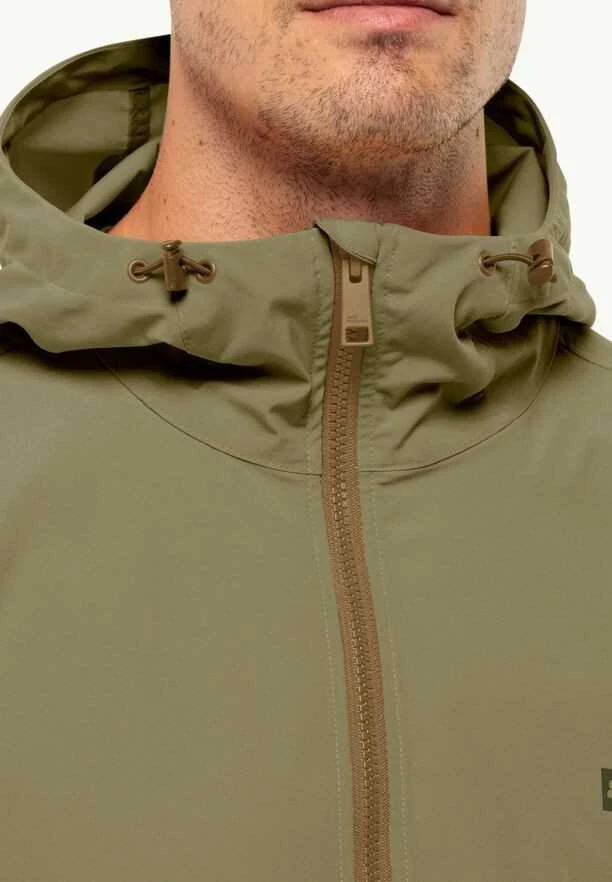 JackWolfskin Vyriška striukė Jack Wolfskin DESET WIND OVERHEAD | bay leaf