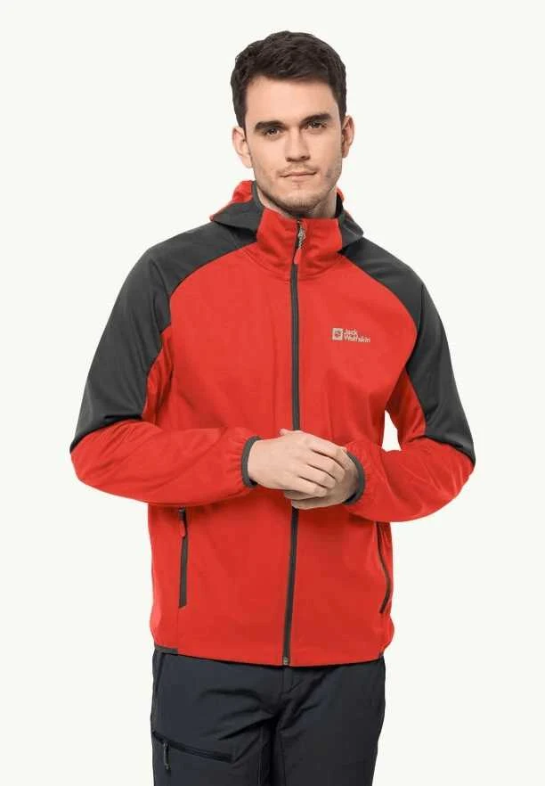 JackWolfskin Vyriška striukė Jack Wolfskin FELDBERG (softshell) | strong red