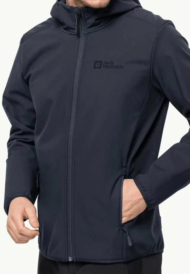 JackWolfskin Vyriška striukė Jack Wolfskin BORNBERG (softshell) | night mėlynas