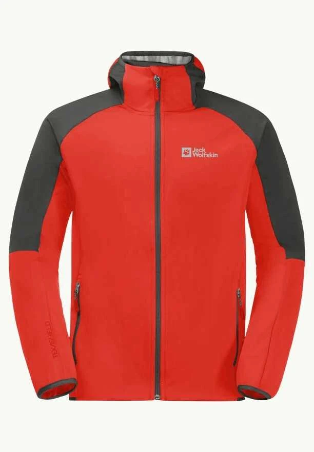 JackWolfskin Vyriška striukė Jack Wolfskin FELDBERG (softshell) | strong red