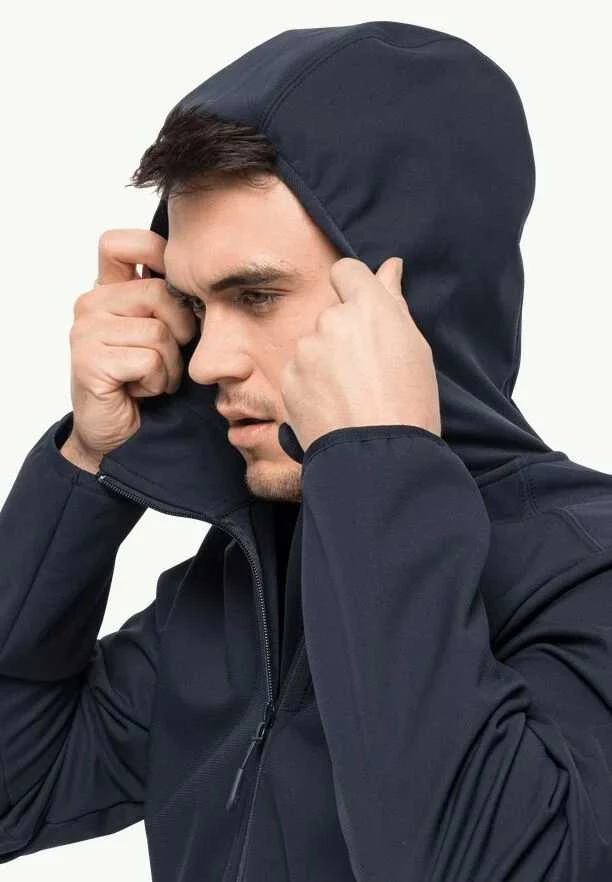 JackWolfskin Vyriška striukė Jack Wolfskin BORNBERG (softshell) | night mėlynas
