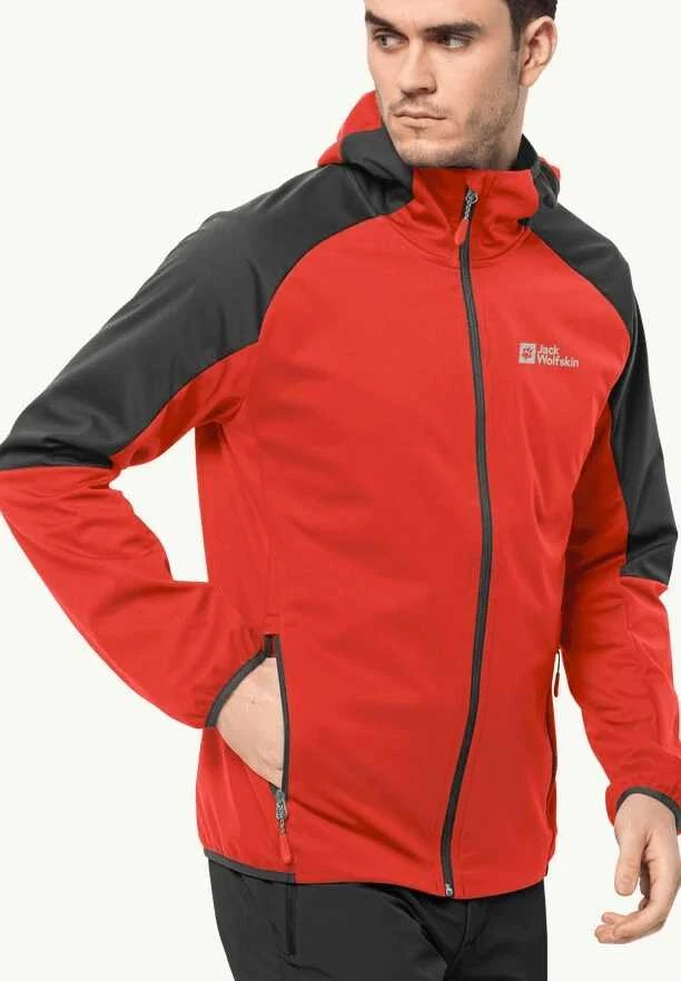 JackWolfskin Vyriška striukė Jack Wolfskin FELDBERG (softshell) | strong red