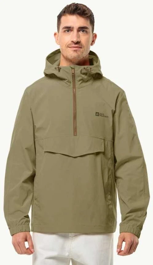 JackWolfskin Vyriška striukė Jack Wolfskin DESET WIND OVERHEAD | bay leaf
