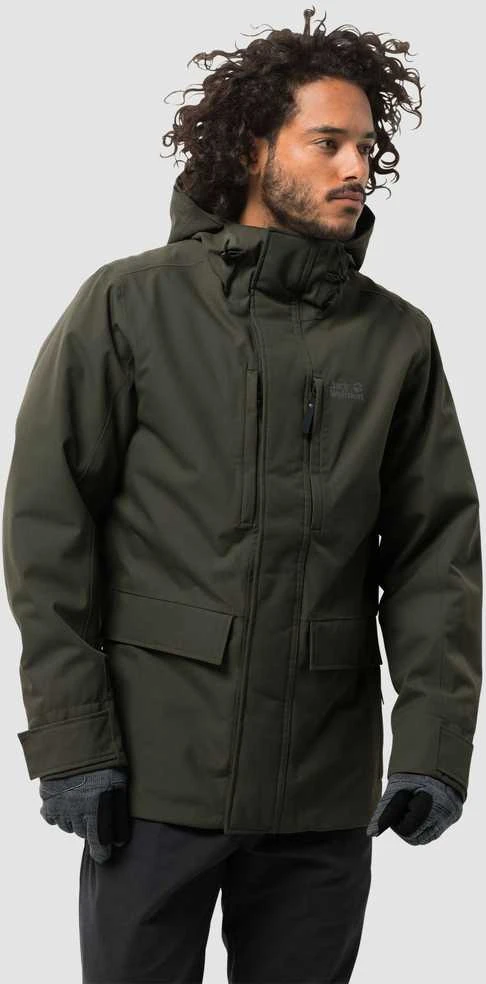 JackWolfskin Vyriška žieminė striukė JACK WOLFSKIN WEST COAST | žalia