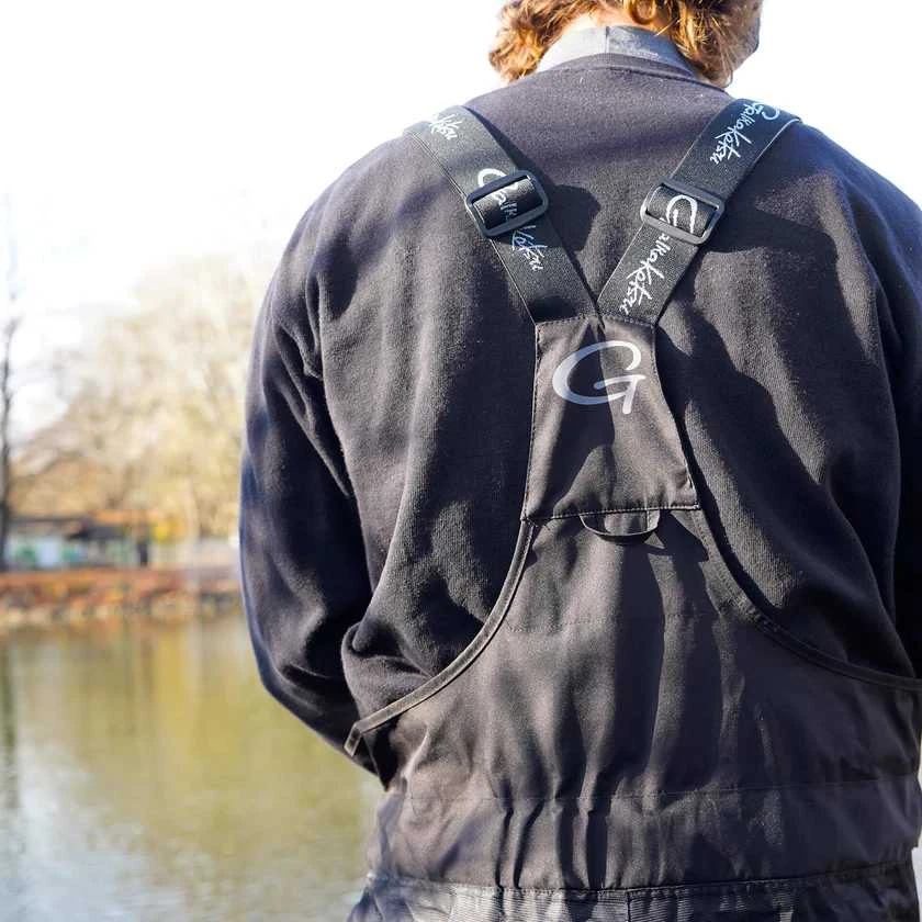 Bridkelnės vyrams Gamakatsu G-Rain 2.5 Bib&amp;Brace nuo lietaus, juodas