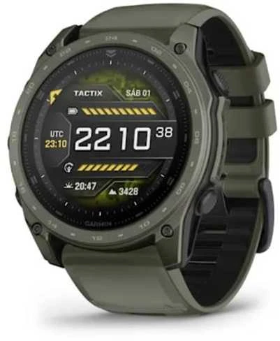 Garmin tactix 8 AMOLED išmanusis laikrodis, 51 mm, Cerakote, Applied Ballistics Ultralight skaičiuoklė, alyvuogių žalia