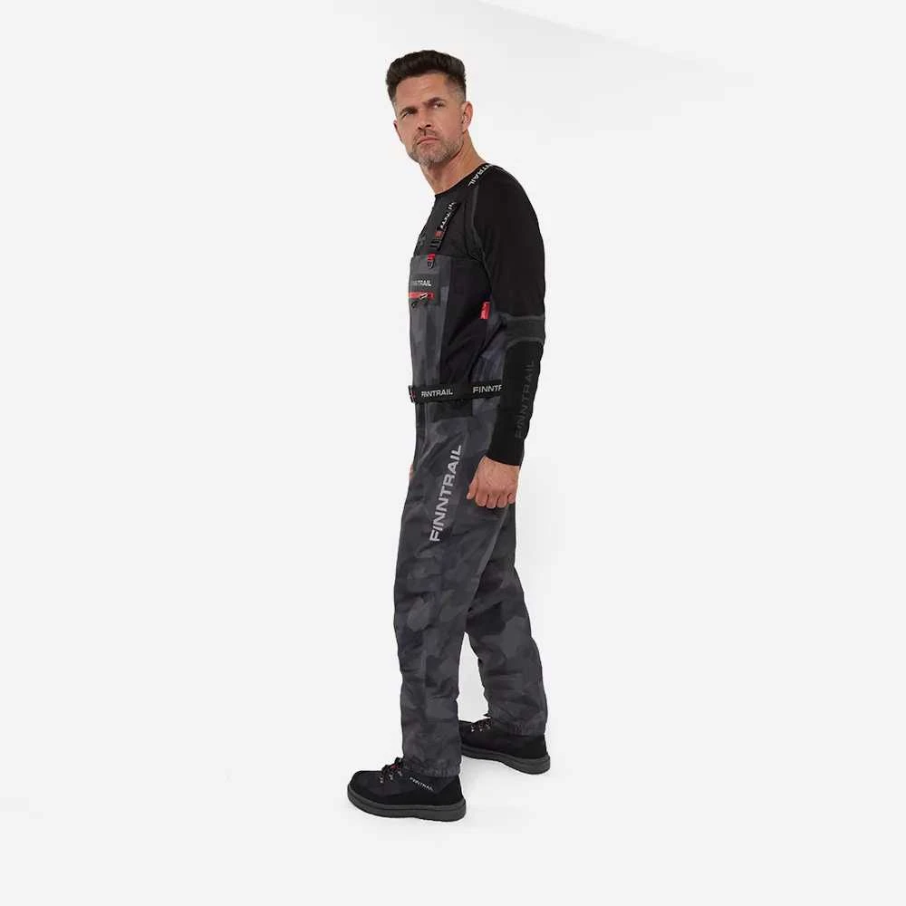 Vyriškos bridkelnės Finntrail ATHLETIC 1532 | Camo Shadow Juodas