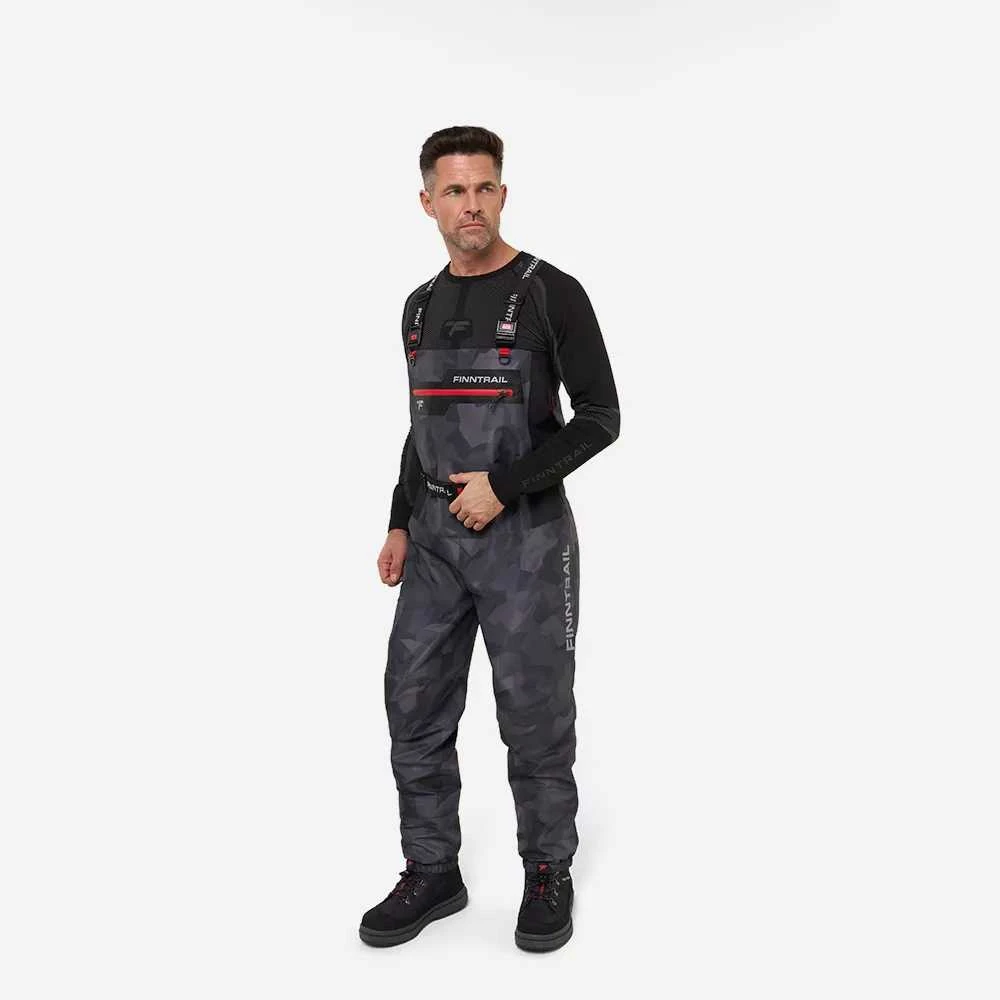 Vyriškos bridkelnės Finntrail ATHLETIC 1532 | Camo Shadow Juodas
