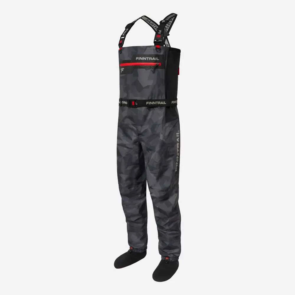 Vyriškos bridkelnės Finntrail ATHLETIC 1532 | Camo Shadow Juodas