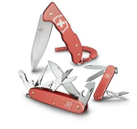 Kišeninis peilis Victorinox Pioneer X Alox Limited Edition 2025 Stone Raudona